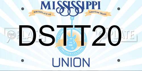 DSTT20 Mississippi License Plate