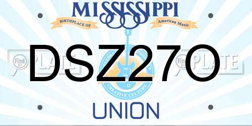DSZ27O Mississippi License Plate