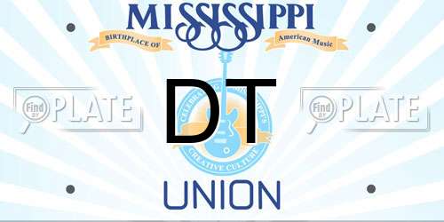 DT Mississippi License Plate