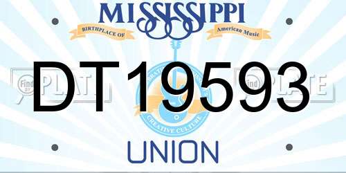 DT19593 Mississippi License Plate