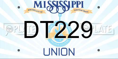 DT229 Mississippi License Plate