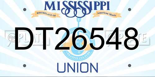 DT26548 Mississippi License Plate
