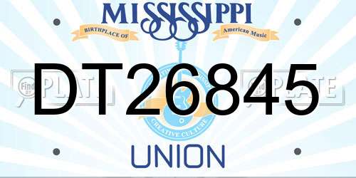DT26845 Mississippi License Plate