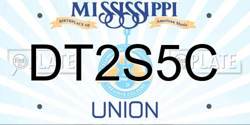 DT2S5C Mississippi License Plate