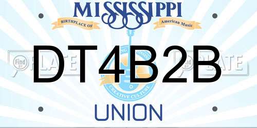DT4B2B Mississippi License Plate