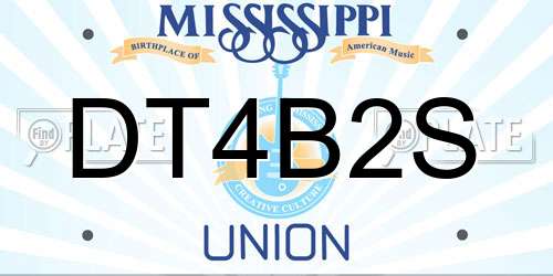 DT4B2S Mississippi License Plate