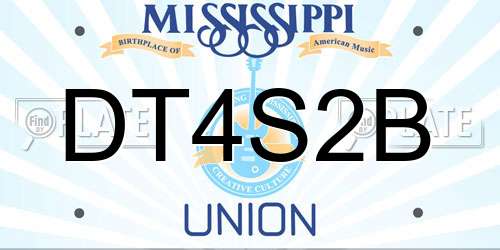 DT4S2B Mississippi License Plate