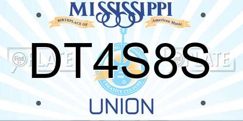 DT4S8S Mississippi License Plate