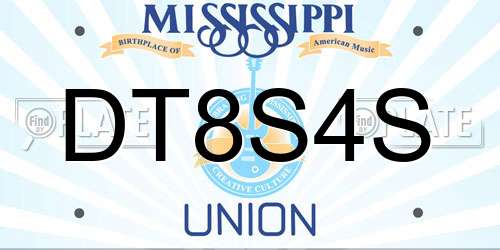 DT8S4S Mississippi License Plate