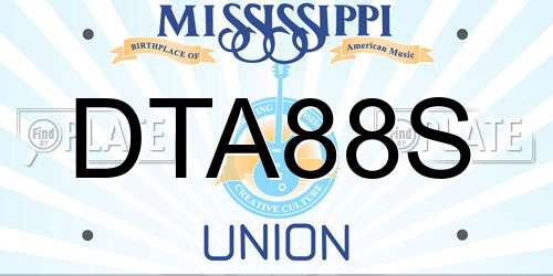 DTA88S Mississippi License Plate