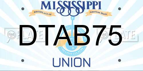 DTAB75 Mississippi License Plate