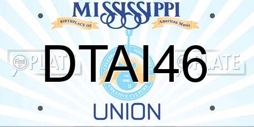 DTAI46 Mississippi License Plate