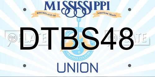 DTBS48 Mississippi License Plate