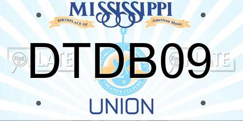 DTDB09 Mississippi License Plate