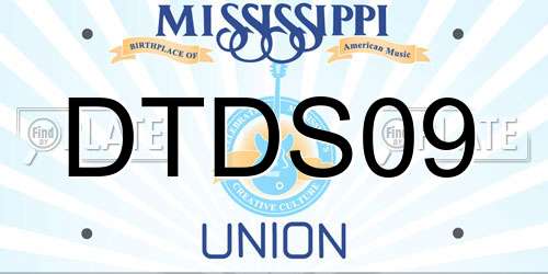 DTDS09 Mississippi License Plate