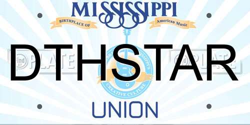 DTHSTAR Mississippi License Plate