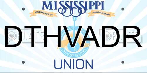 DTHVADR Mississippi License Plate