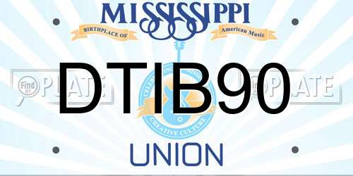 DTIB90 Mississippi License Plate