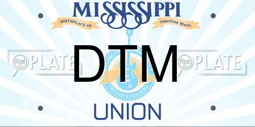 DTM Mississippi License Plate