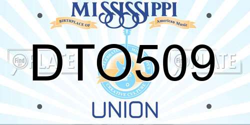 DTO509 Mississippi License Plate