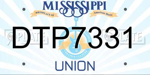 DTP7331 Mississippi License Plate