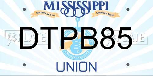 DTPB85 Mississippi License Plate