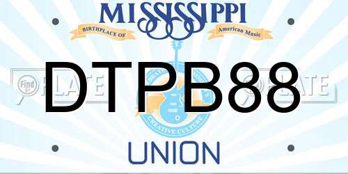 DTPB88 Mississippi License Plate