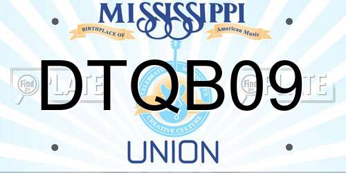 DTQB09 Mississippi License Plate