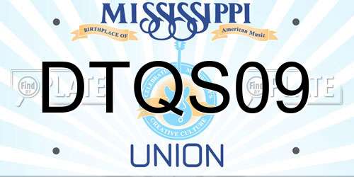 DTQS09 Mississippi License Plate