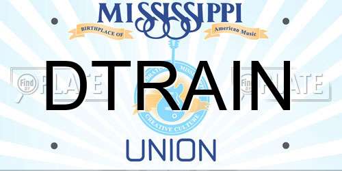 DTRAIN Mississippi License Plate