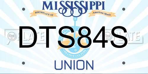 DTS84S Mississippi License Plate