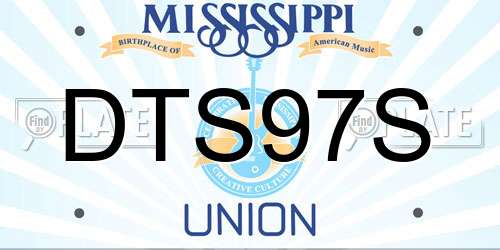 DTS97S Mississippi License Plate