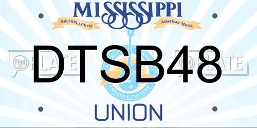 DTSB48 Mississippi License Plate