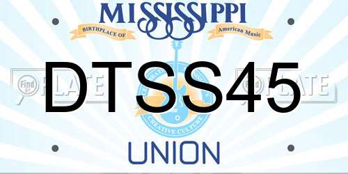 DTSS45 Mississippi License Plate