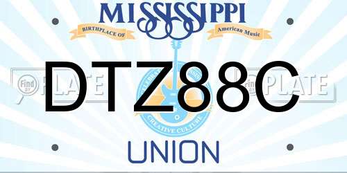 DTZ88C Mississippi License Plate