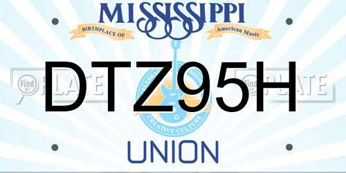 DTZ95H Mississippi License Plate