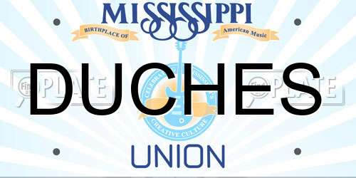 DUCHES Mississippi License Plate