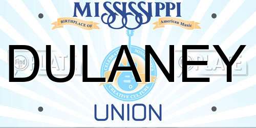 DULANEY Mississippi License Plate