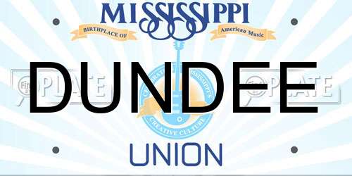 DUNDEE Mississippi License Plate