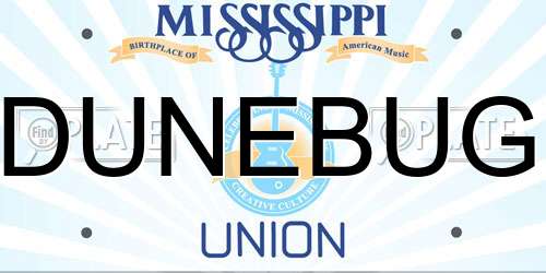 DUNEBUG Mississippi License Plate