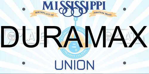 DURAMAX Mississippi License Plate