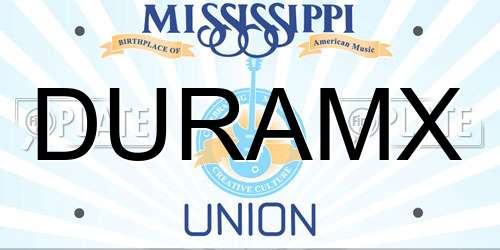 DURAMX Mississippi License Plate