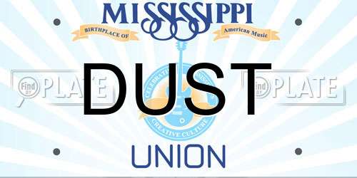 DUST Mississippi License Plate