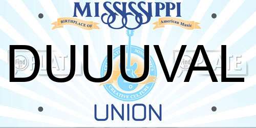 DUUUVAL Mississippi License Plate