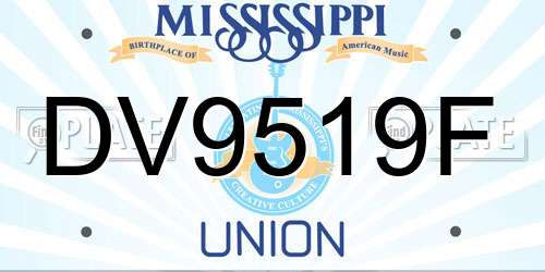 DV9519F Mississippi License Plate