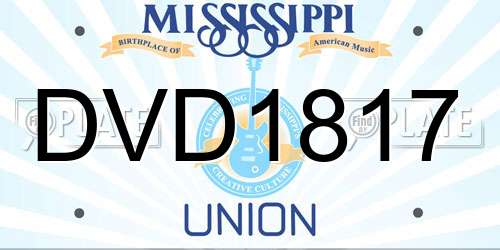 DVD1817 Mississippi License Plate
