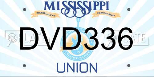 DVD336 Mississippi License Plate