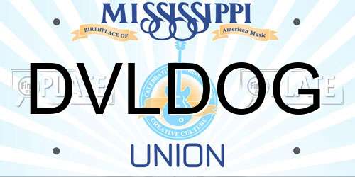 DVLDOG Mississippi License Plate