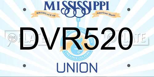 DVR520 Mississippi License Plate