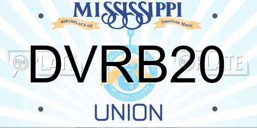 DVRB20 Mississippi License Plate